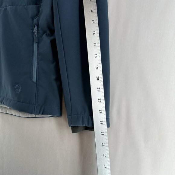 Mountain Hardwear Jacket Womens XS Softshell Sherpa Lined Hoodie Full Zip Blue - Picture 10 of 11